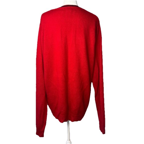 Jolly Sweaters Christmas Sweater Red Sz Large Gingerbread Man Theme - Picture 5 of 9